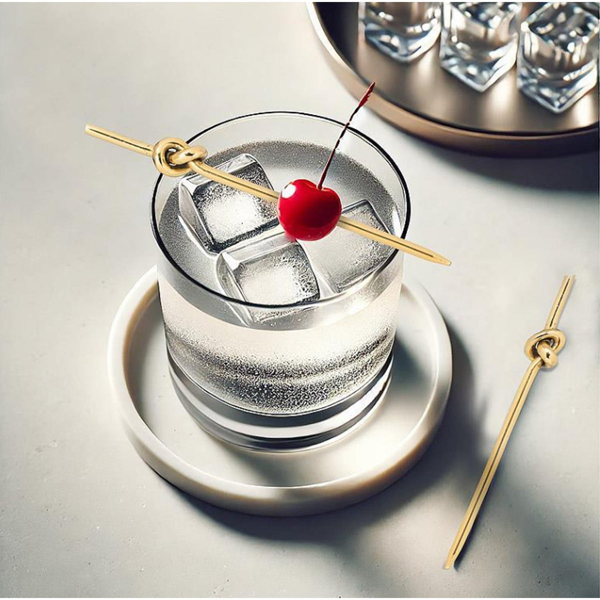 Gold Knot Cocktail Pick Set Petroff Gallery 