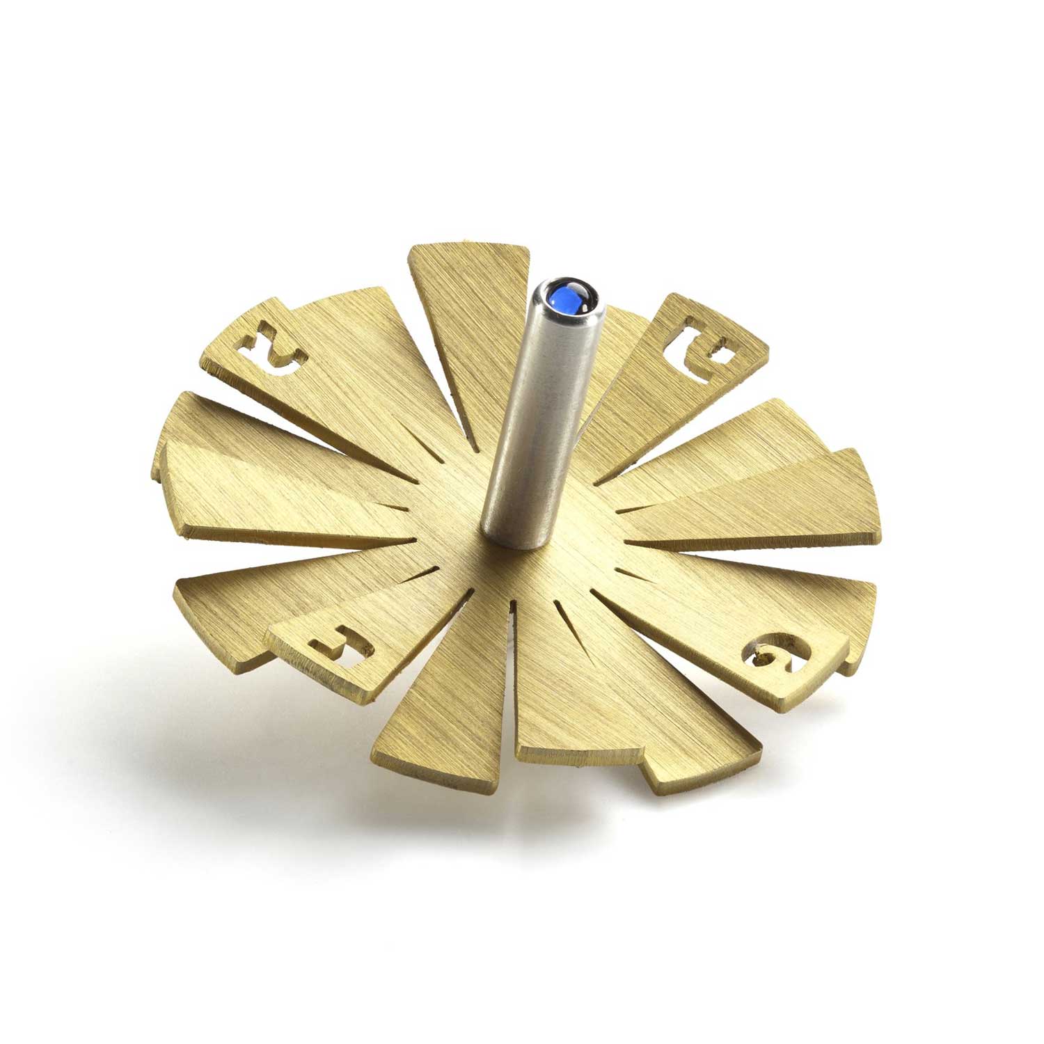 Gold Sunshine Dreidel with Stand Petroff Gallery 
