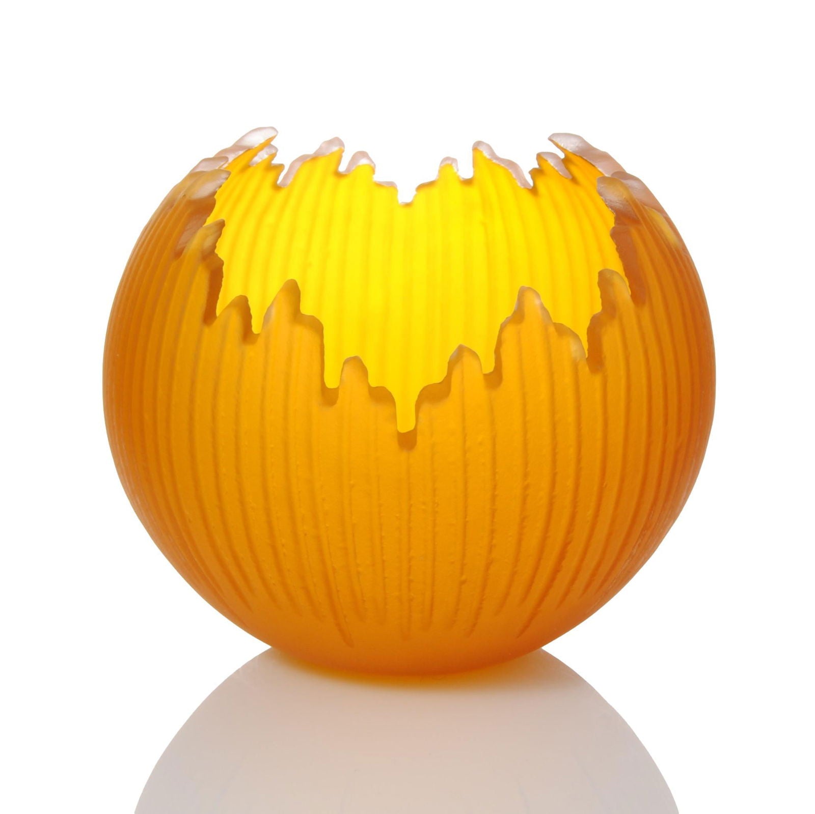 Gold Topaz Saw Carved Orb 6.5" - Petroff Gallery -  - 