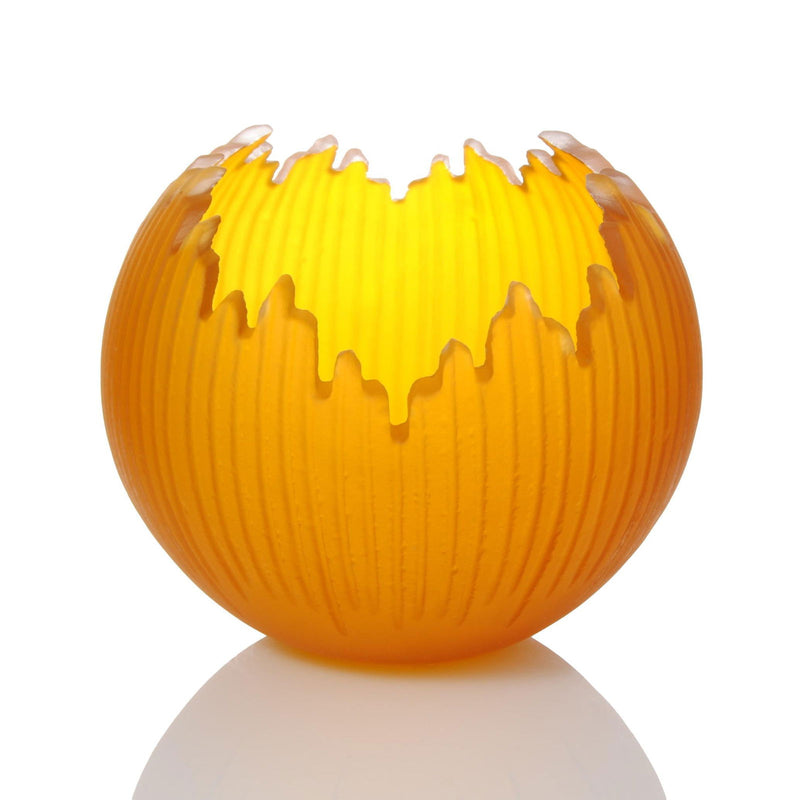 Gold Topaz Saw Carved Orb 6.5" - Petroff Gallery -  - 