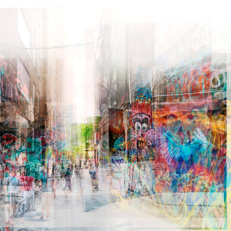 Graffiti Alley 1 34" x 34" Petroff Gallery 