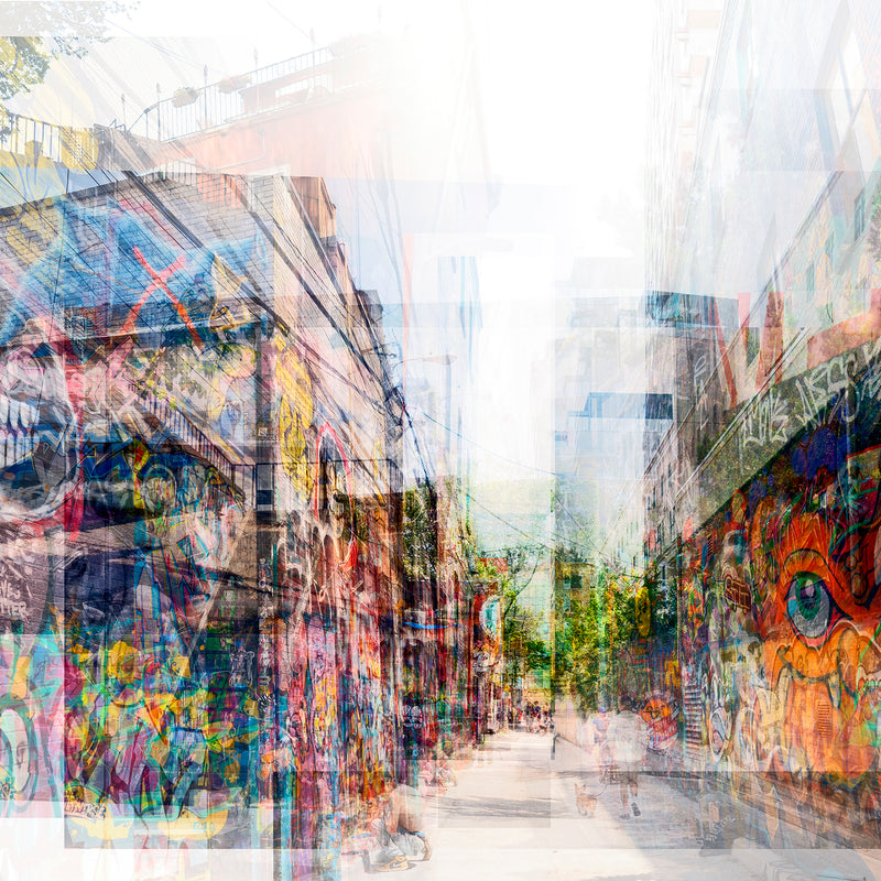 Graffiti Alley 2 34" x 34" Petroff Gallery 