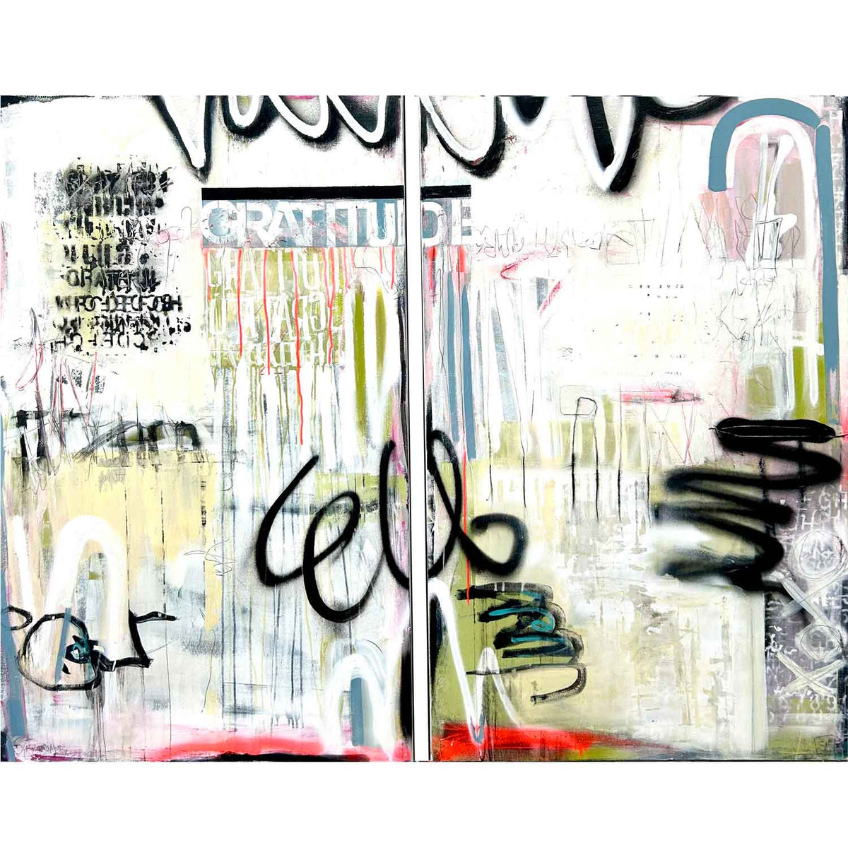 Gratitude 48x60 Diptych-Petroff Gallery-Painting