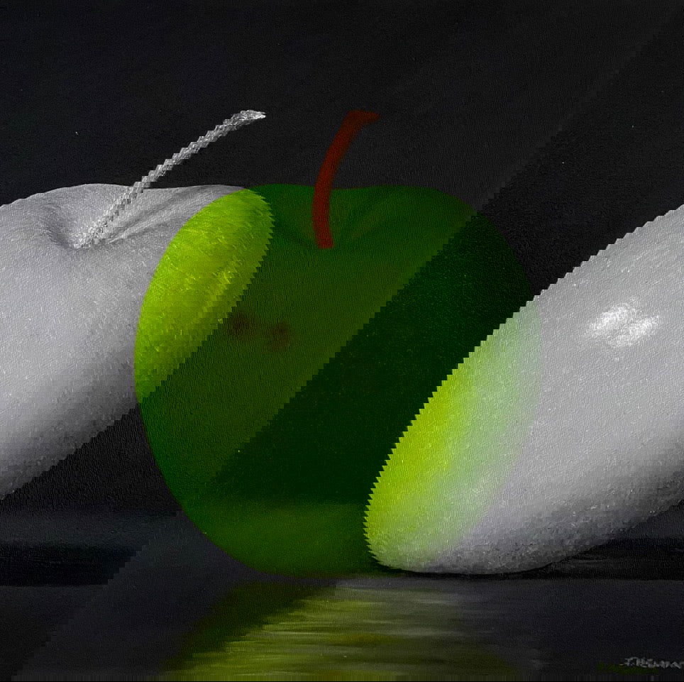 Green Apple 12" x 12" - Petroff Gallery -  - 