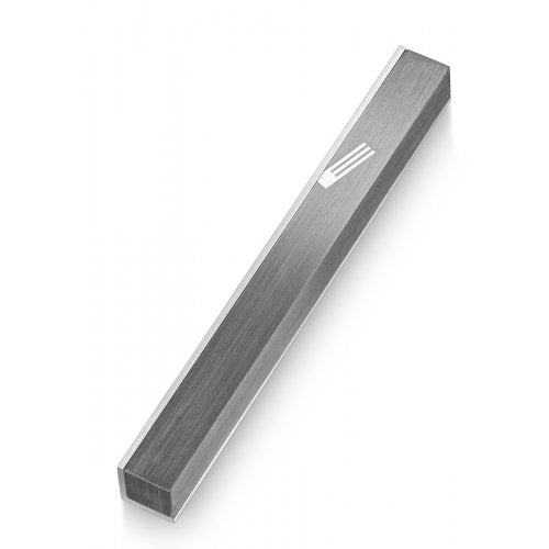 Grey Mezuzah - Silver shin & line - Petroff Gallery -  - 
