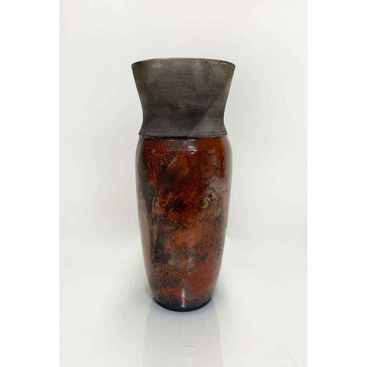 Catherine Harasymiw - Tall Orange Vase, 11" x 5" x 5"