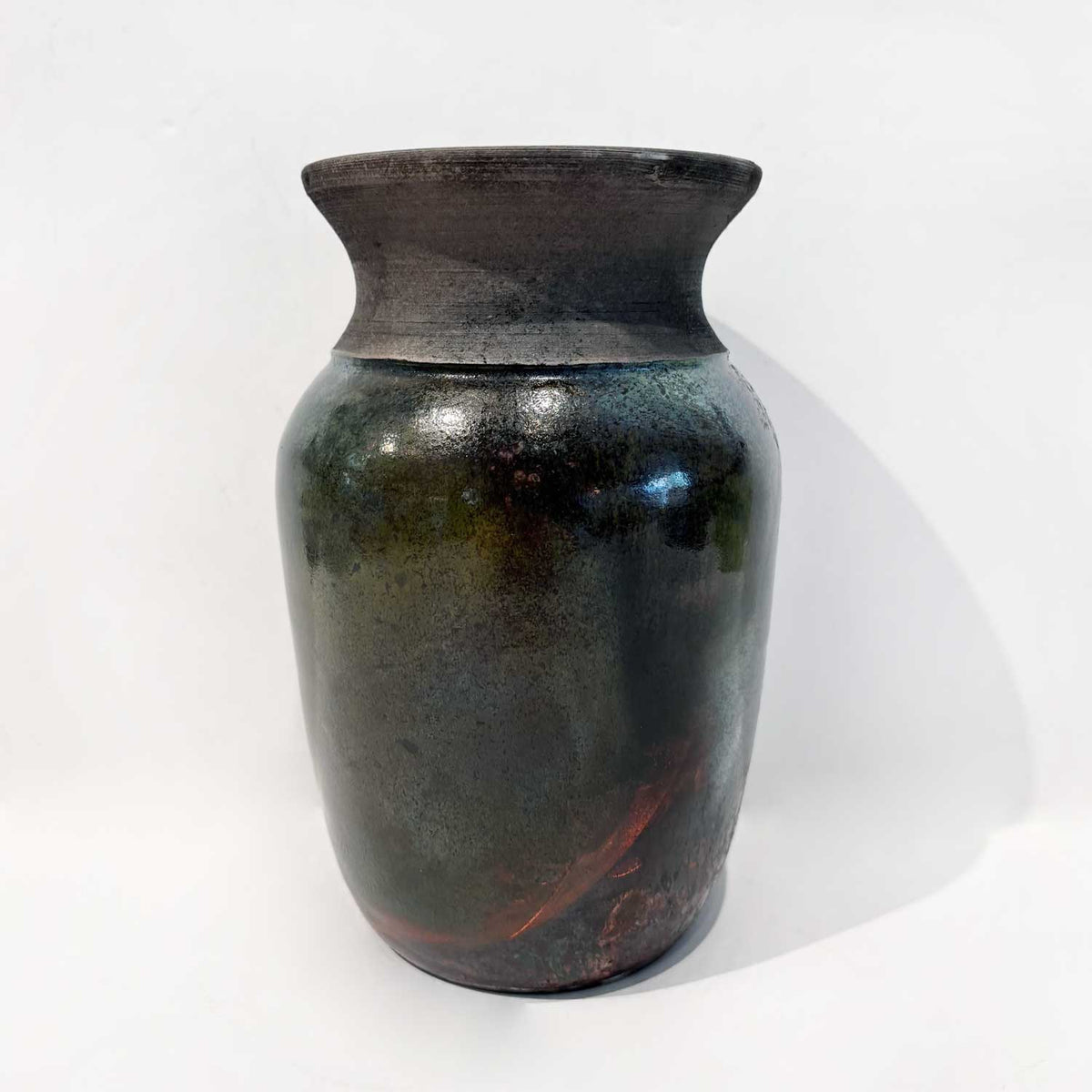 Round Flared Raku Vase - Petroff Gallery - Ceramic Art