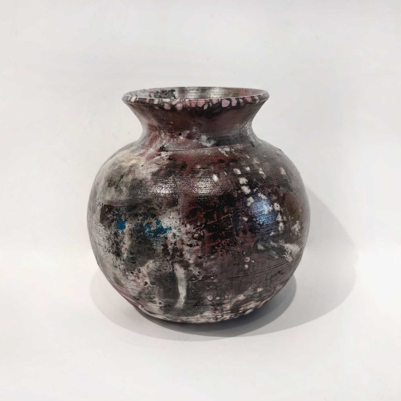 Round Barrel Fired Vase - Petroff Gallery - Ceramic Art