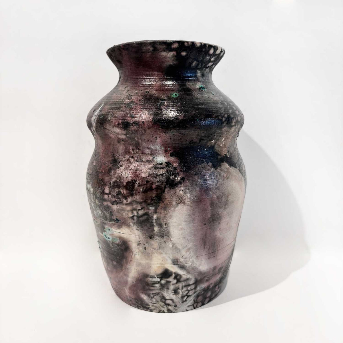 Curvy Barrel Fired Vase - Petroff Gallery - Ceramic Art