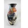 Carved Barrel Fired Vase 1- Petroff Gallery - Ceramics  