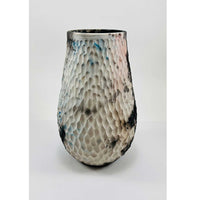 Carved Barrel Fired Vase 4 - Petroff Gallery - Ceramics