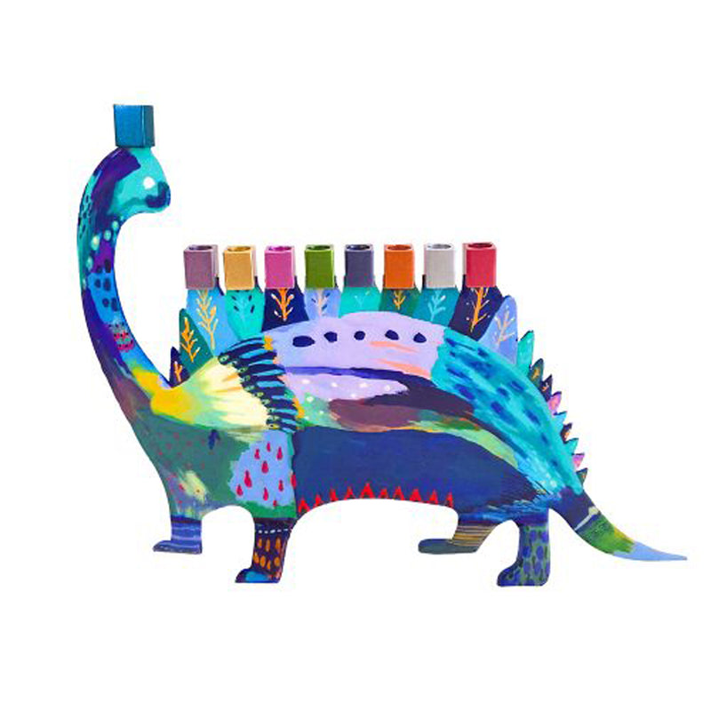 Dinosaur Menorah - Petroff Gallery - Judaica 