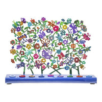 Laser Cut Menorah Butterflies - Petroff Gallery - Judaica