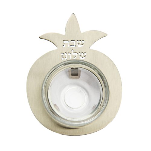 Silver Pomegranate Glass Dish - Petroff Gallery - Judaica