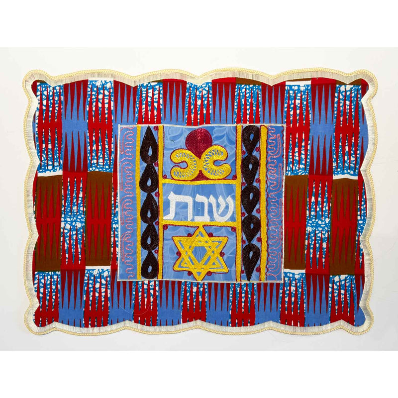 Challah Cover Magen David Gold - Petroff Gallery - Judaica