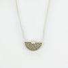 Half Moon With Pearl Stone Necklace - Petroff Gallery