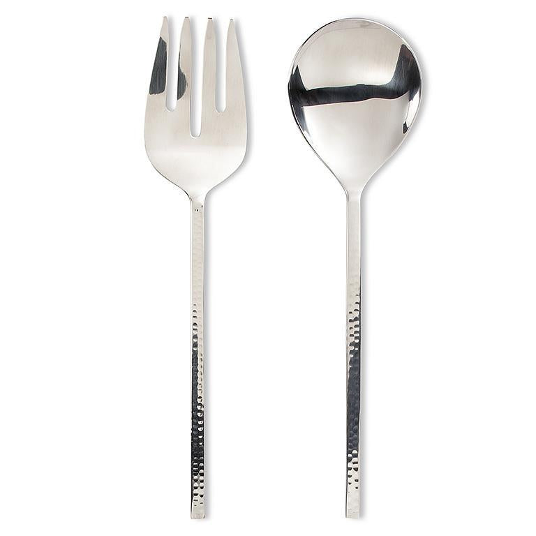 Hammered Salad Servers - Petroff Gallery