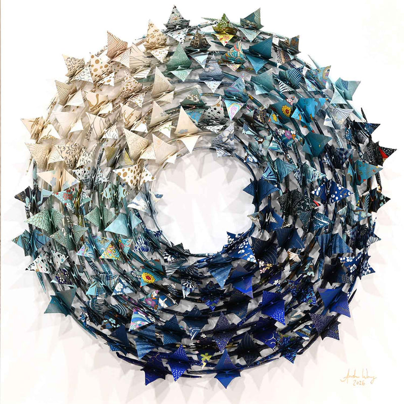 Harmonic Cycle 16" x 16" - Petroff Gallery - Mixed Media Art