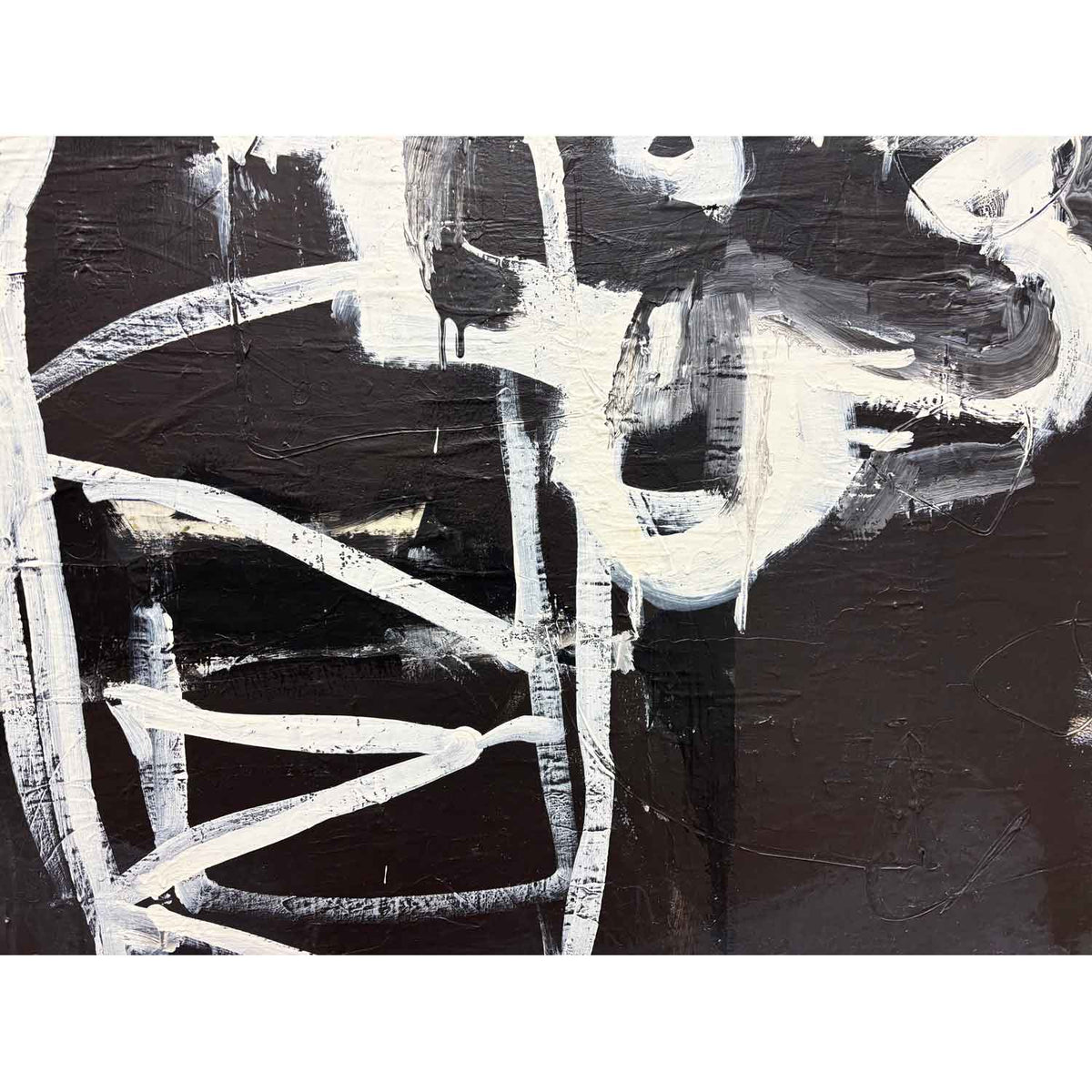 Here I Go Again 60" x 60" detail - Petroff Gallery - Painting & Photography