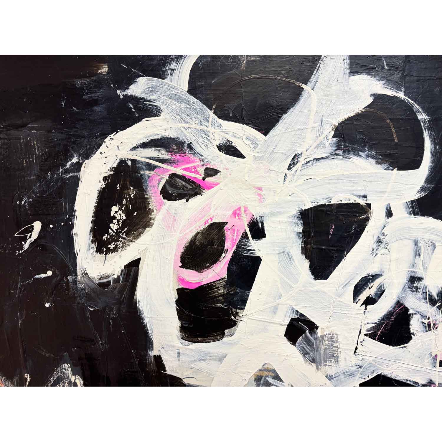 Here I Go Again 60" x 60" detail 2 - Petroff Gallery - Painting & Photography