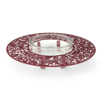 Honey Dish Metal Cutout Maroon - Petroff Gallery