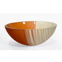 Jaan Andres - Axis Bowl Apricot Small, 3.5" x 9" x 9"