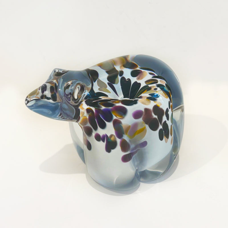 Violet Dawn Amethyst Small Bear - Petroff Gallery - Glass Art