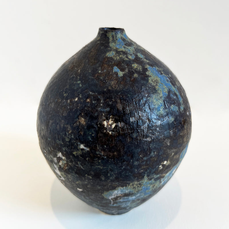 Makiko Hicher - Small Round Vase, 5" x 3.75" x 3.75"