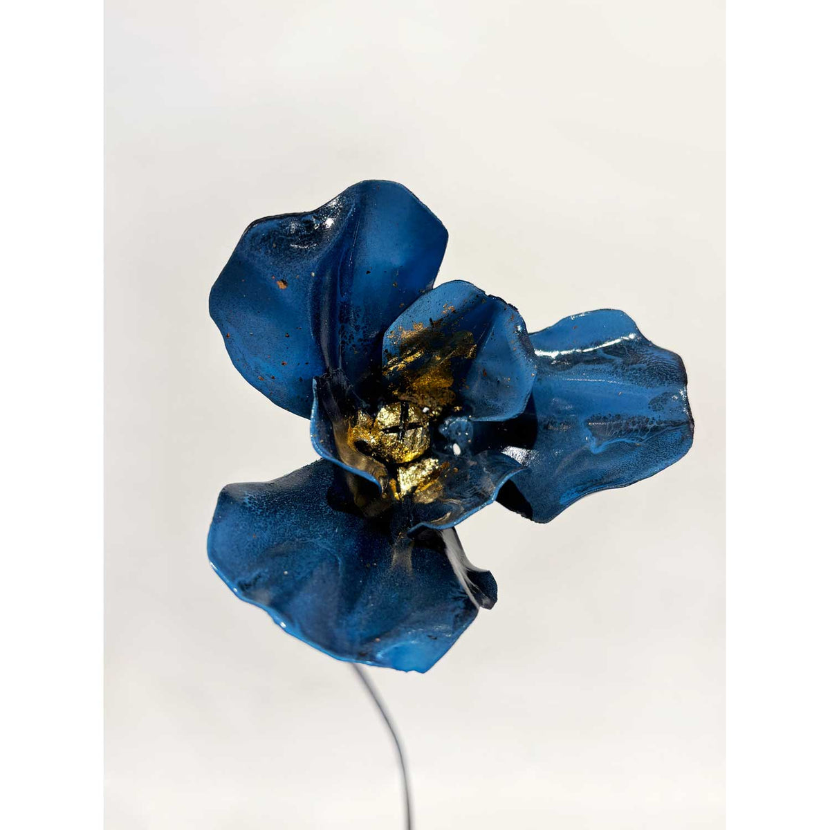 Blue Poppy Triptych II: From the Jardin des Metis - Petroff Gallery - Sculpture