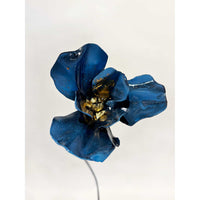 Blue Poppy Triptych II: From the Jardin des Metis - Petroff Gallery - Sculpture