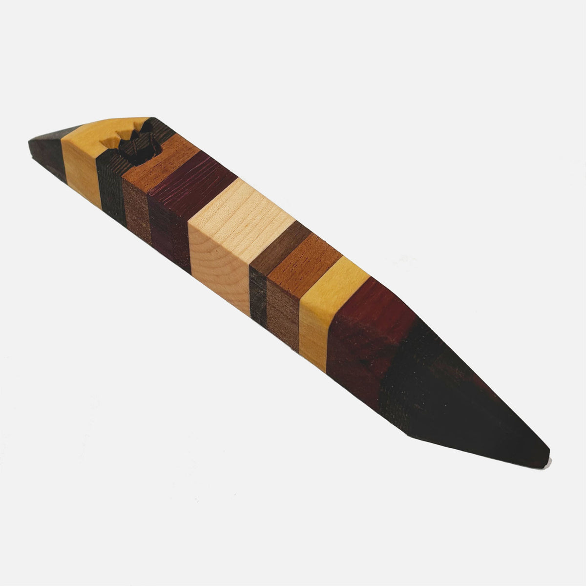 Mixed Woods Mezuzah - Petroff Gallery - Judaica