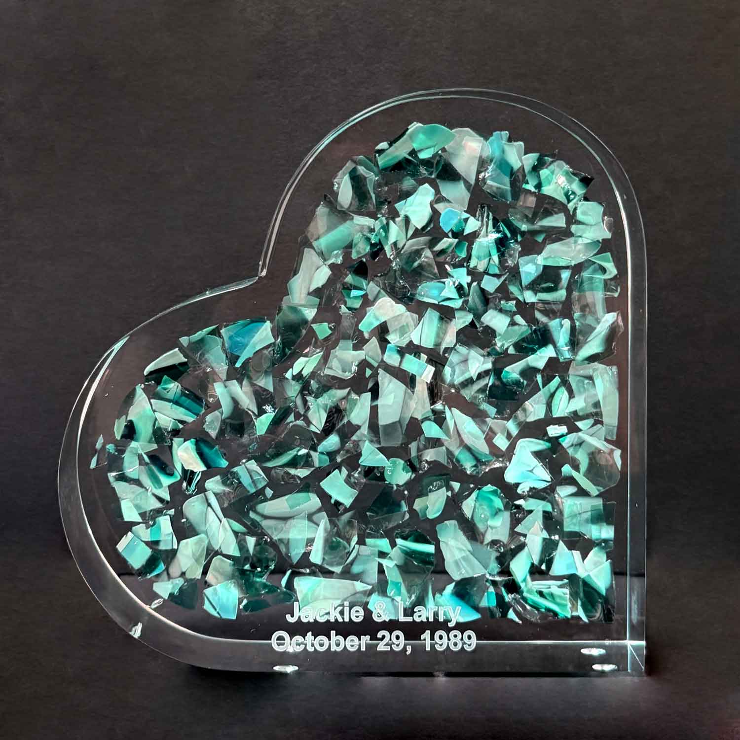 Wedding Glass Heart - Petroff Gallery - Judaica