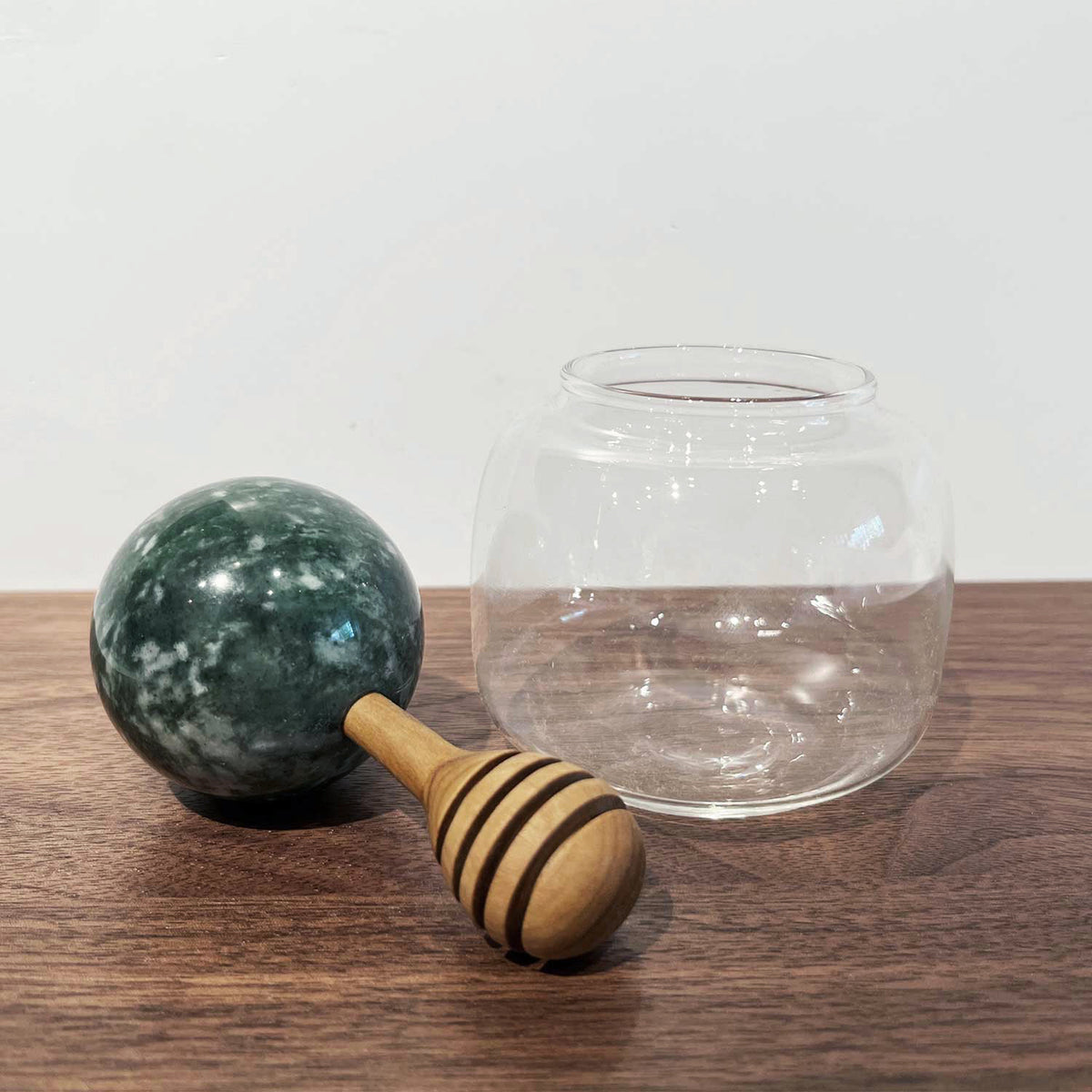 Glass and Marble Honey Pot - Petroff Gallery  Honey Jars