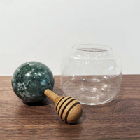 Glass and Marble Honey Pot - Petroff Gallery  Honey Jars