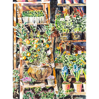 Ile St. Louis Flower Shop Paris 30" x 22" - Petroff Gallery - Painting