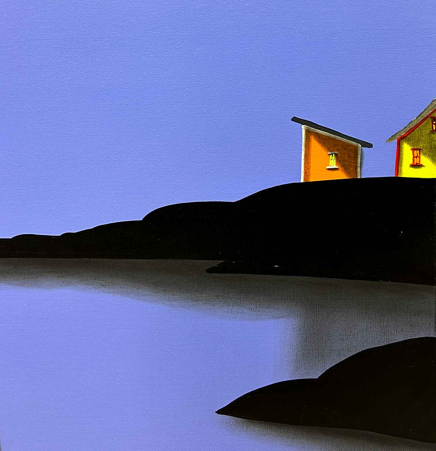 I'll be Seeng You 18"x 36" - Petroff Gallery - Painting - closeup1
