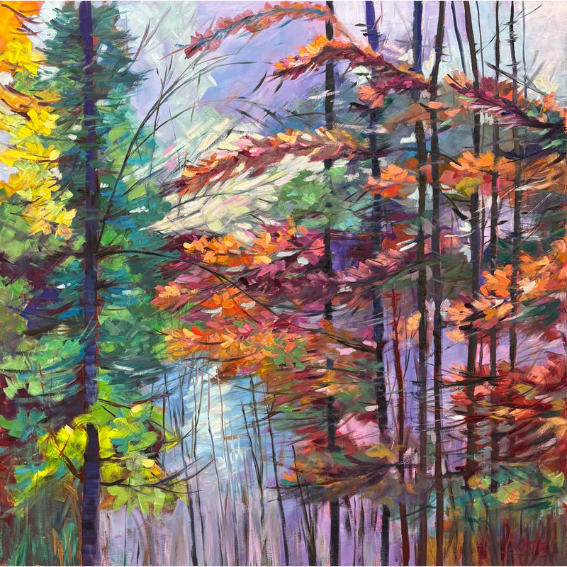 In The Stillness: A New Day Beginning 48" x 48" - Petroff Gallery - Painting