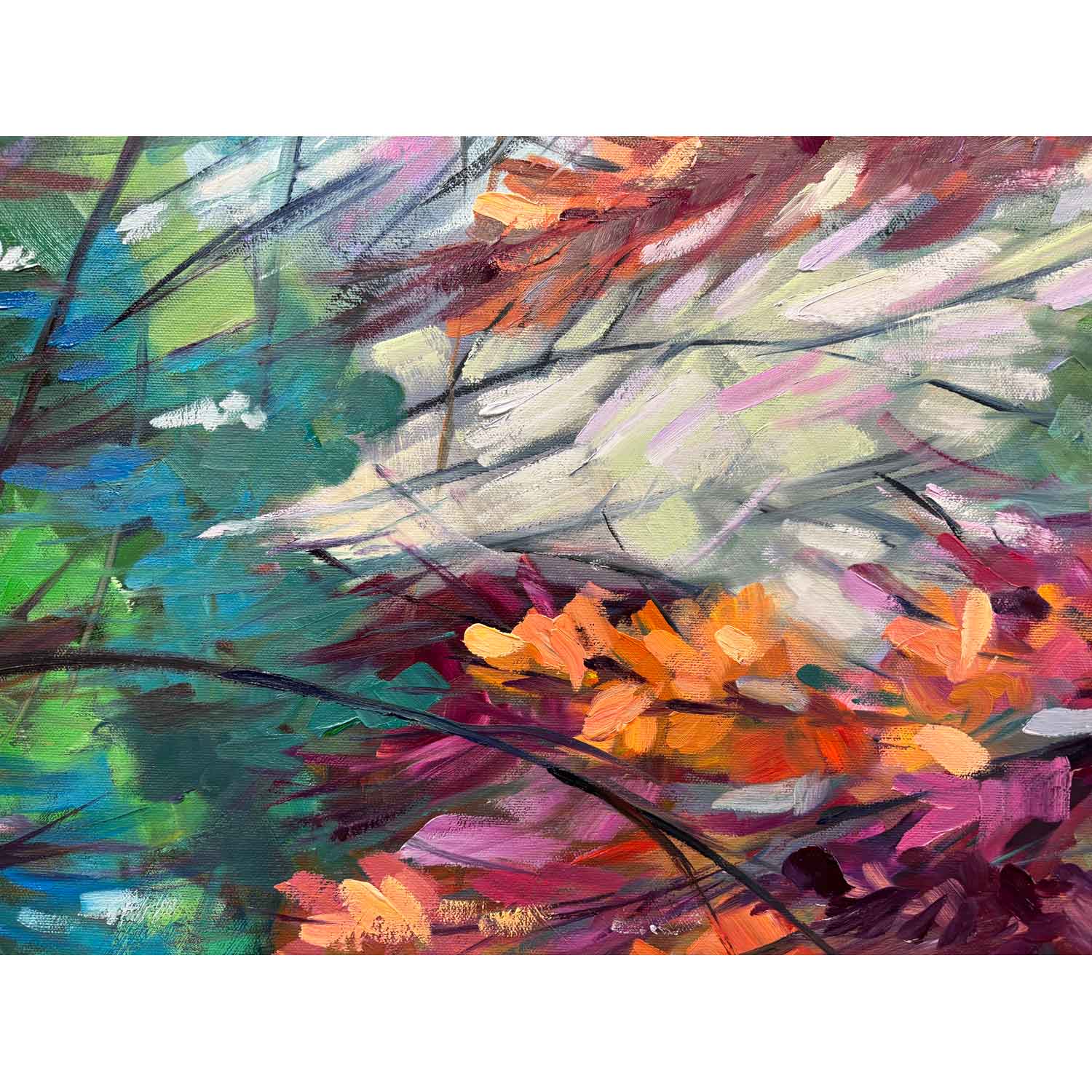 In The Stillness: A New Day Beginning 48" x 48" - Petroff Gallery - Painting