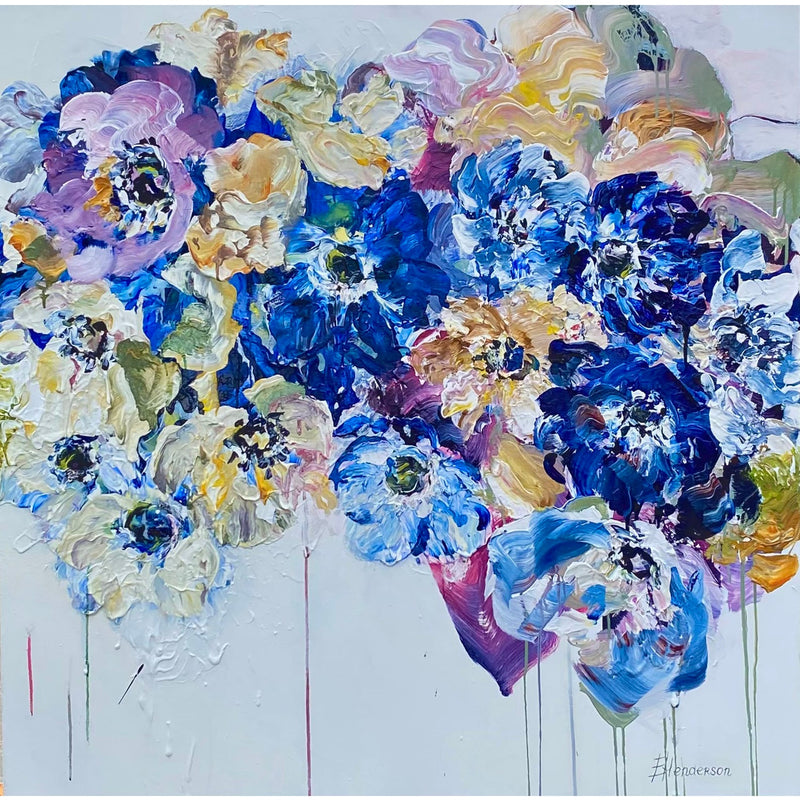 In Full Bloom #14 48" x48" - Petroff Gallery -  - Elena Henderson-In Full Bloom #14 48" x48"