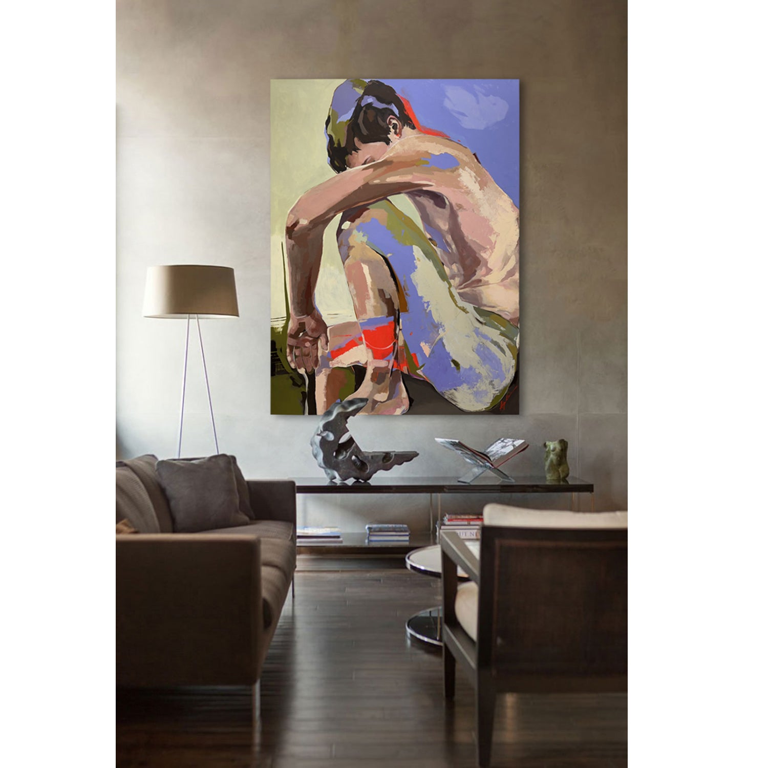 In the Balance 72" x 54 - Petroff Gallery -  - Joanna Aplin - In the Balance 72" x 48 - On the wall