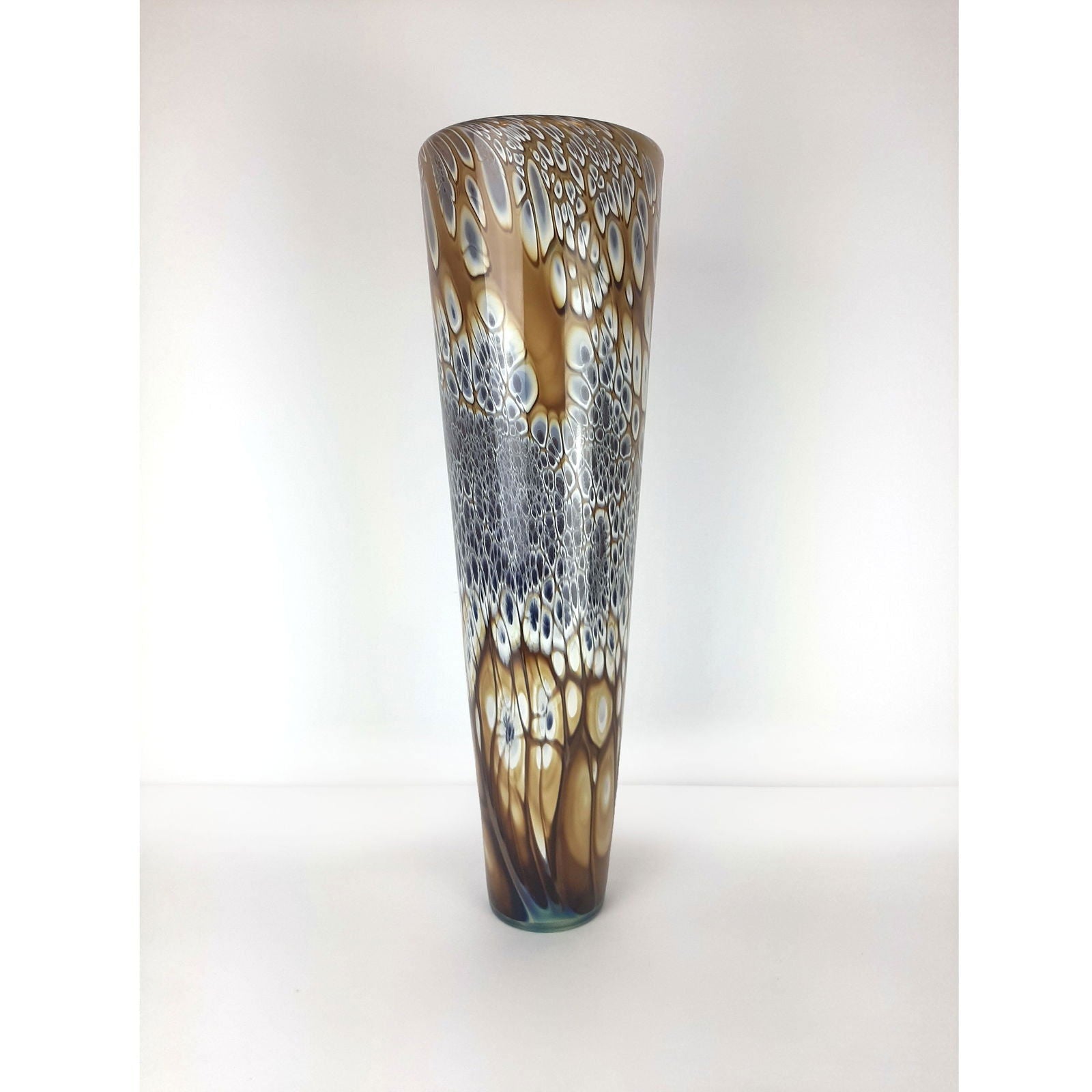 Iris Brown Cylinder Vase - Petroff Gallery