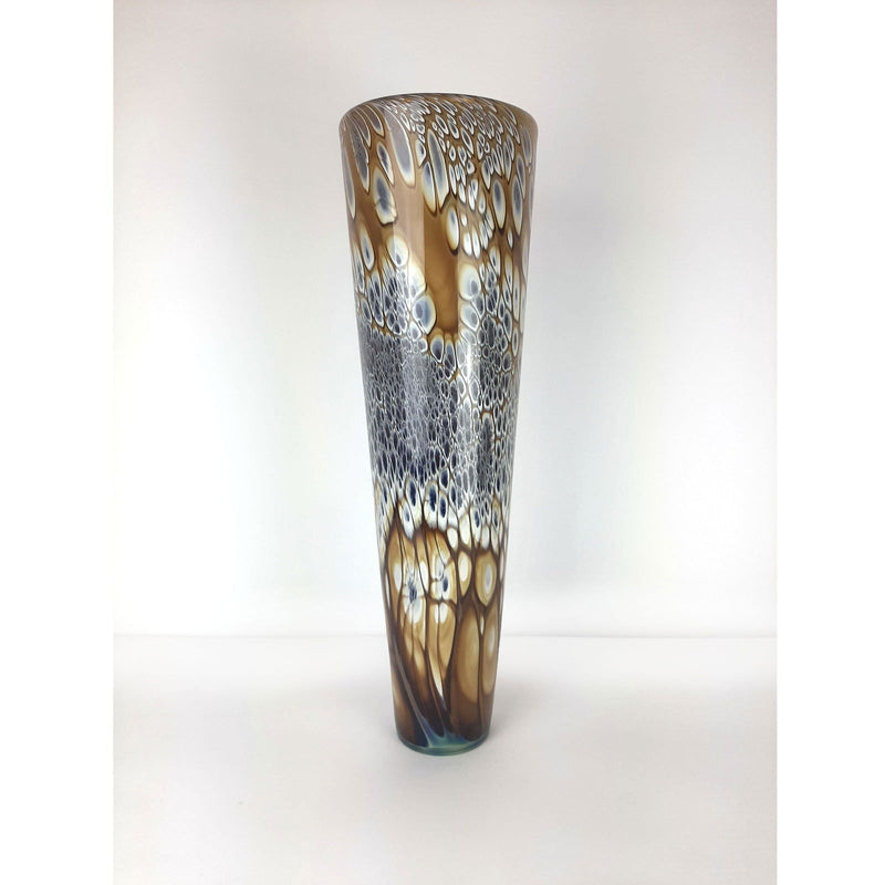 Iris Brown Cylinder Vase - Petroff Gallery