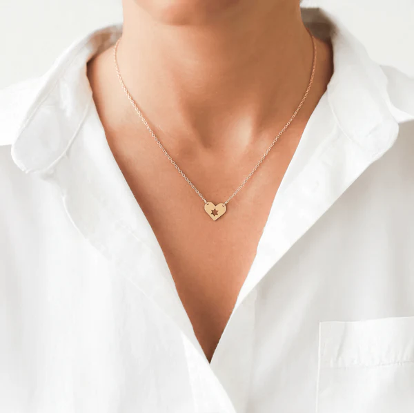 Israel at Heart Necklace Gold - Petroff Gallery - Jewellery