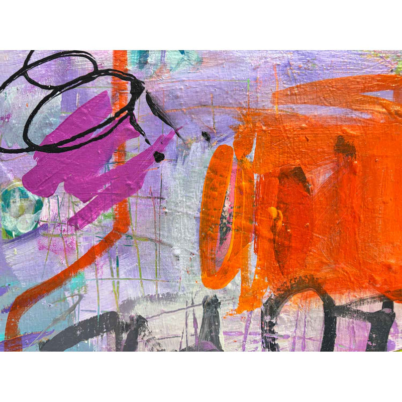 It's A Busy Day Around Here 13" x 13" - Petroff Gallery - Painting