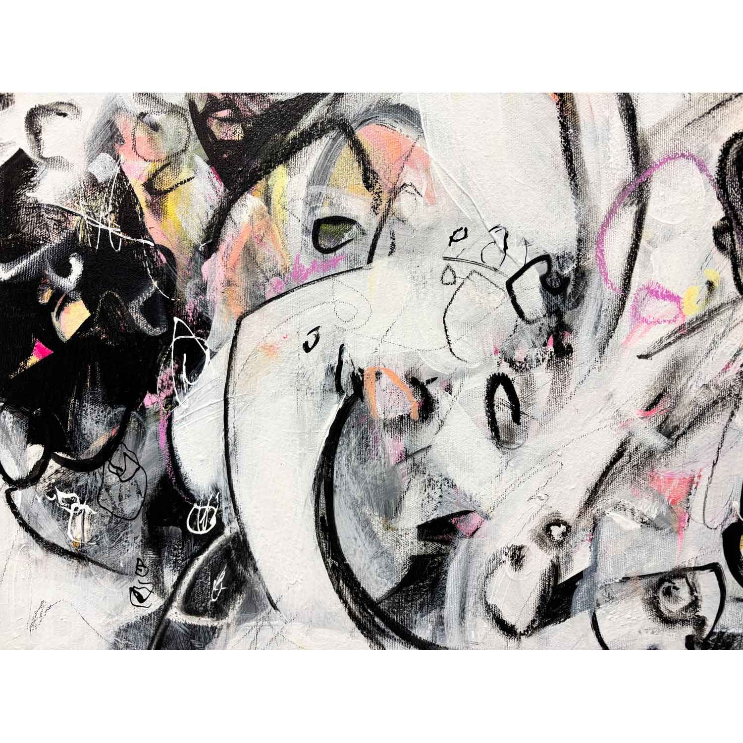 It's Not Just Black and White 40" x 40" - Petroff Gallery - Painting