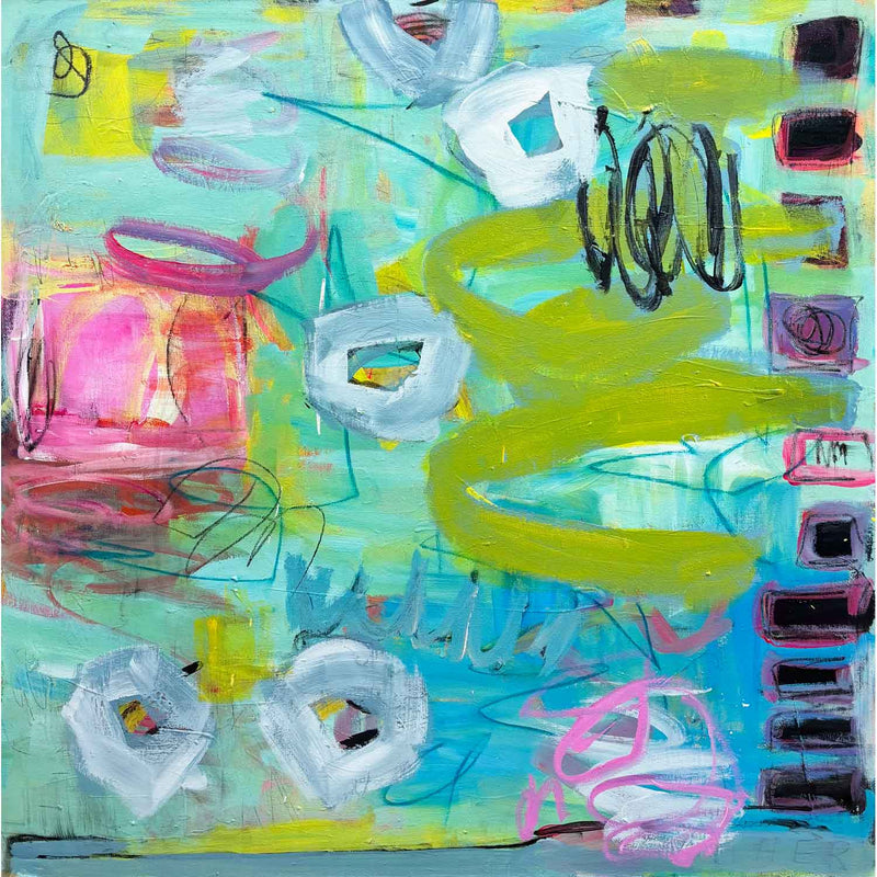 It's Party Time 36" x 36" - Petroff Gallery - Painting