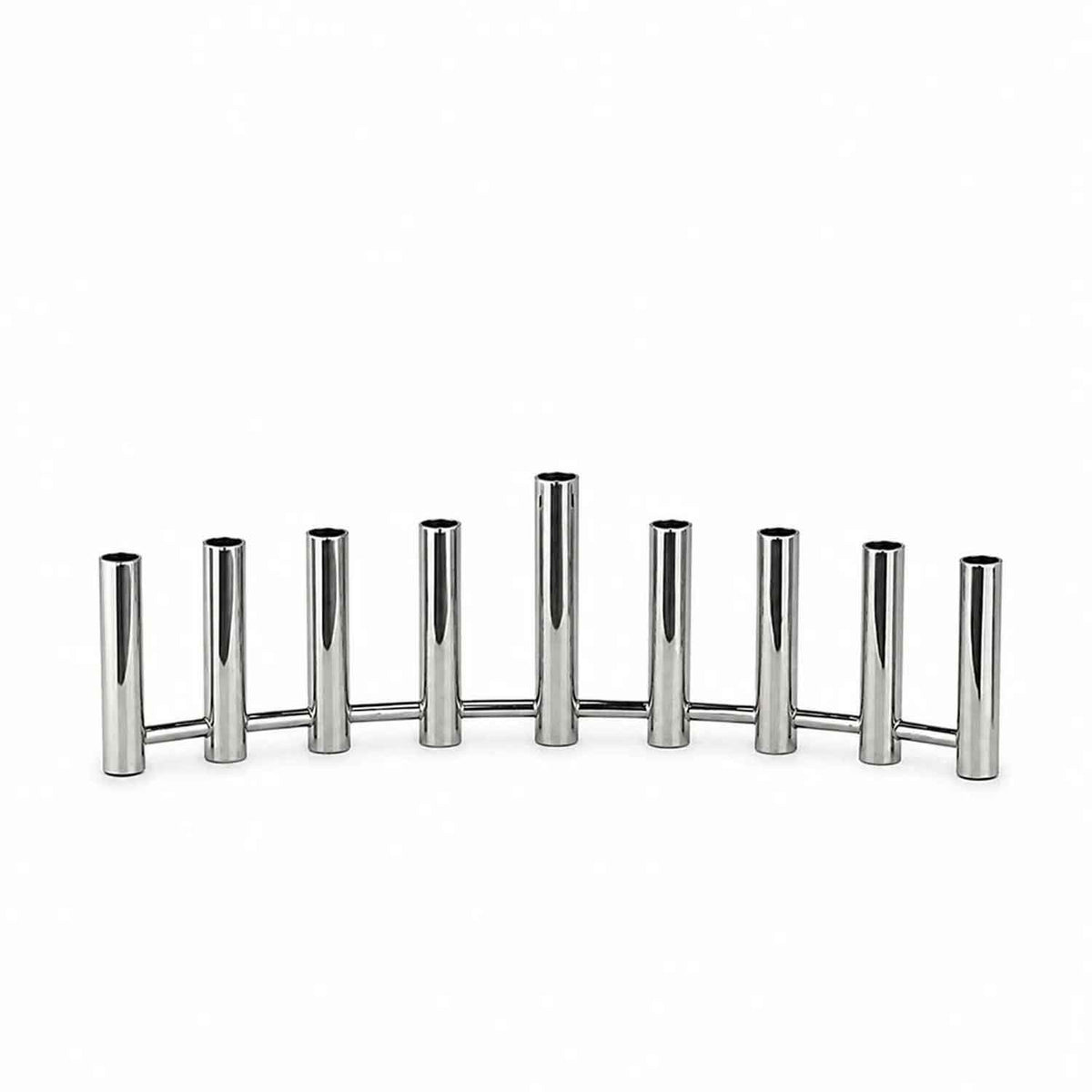 Modern Curve Menorah Judaica Petroff Gallery