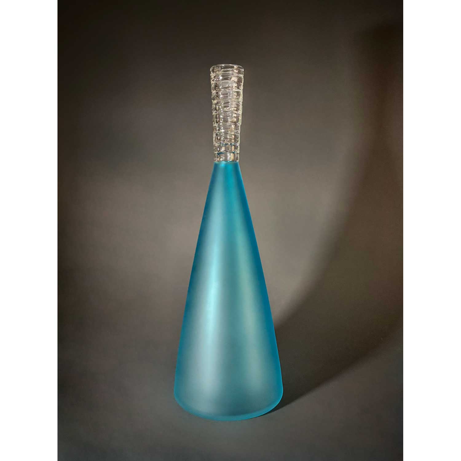 Potions Aqua Blue Cone - Petroff Gallery - Glass Art