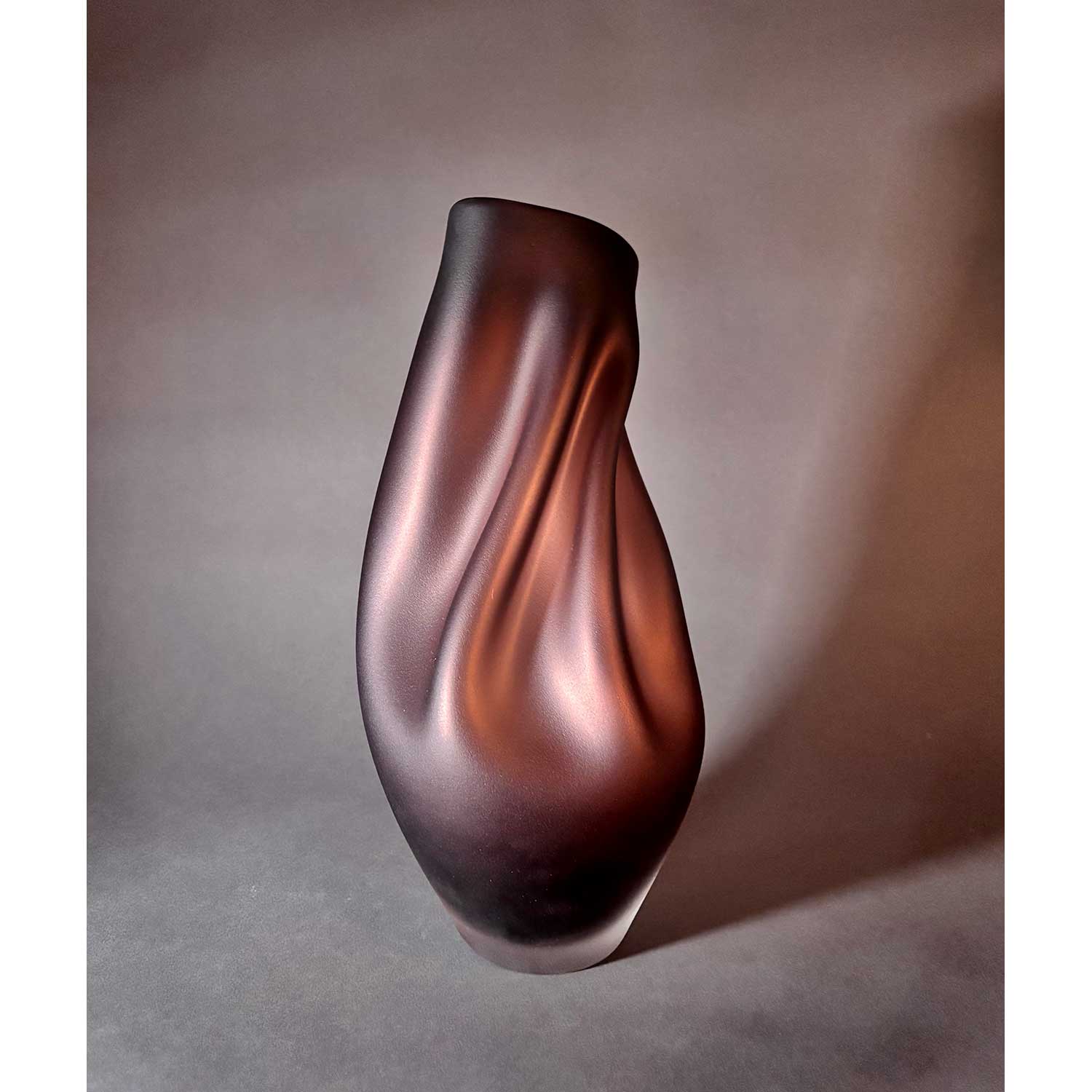 Copper Ruby Ovelle - Petroff Gallery - Glass art