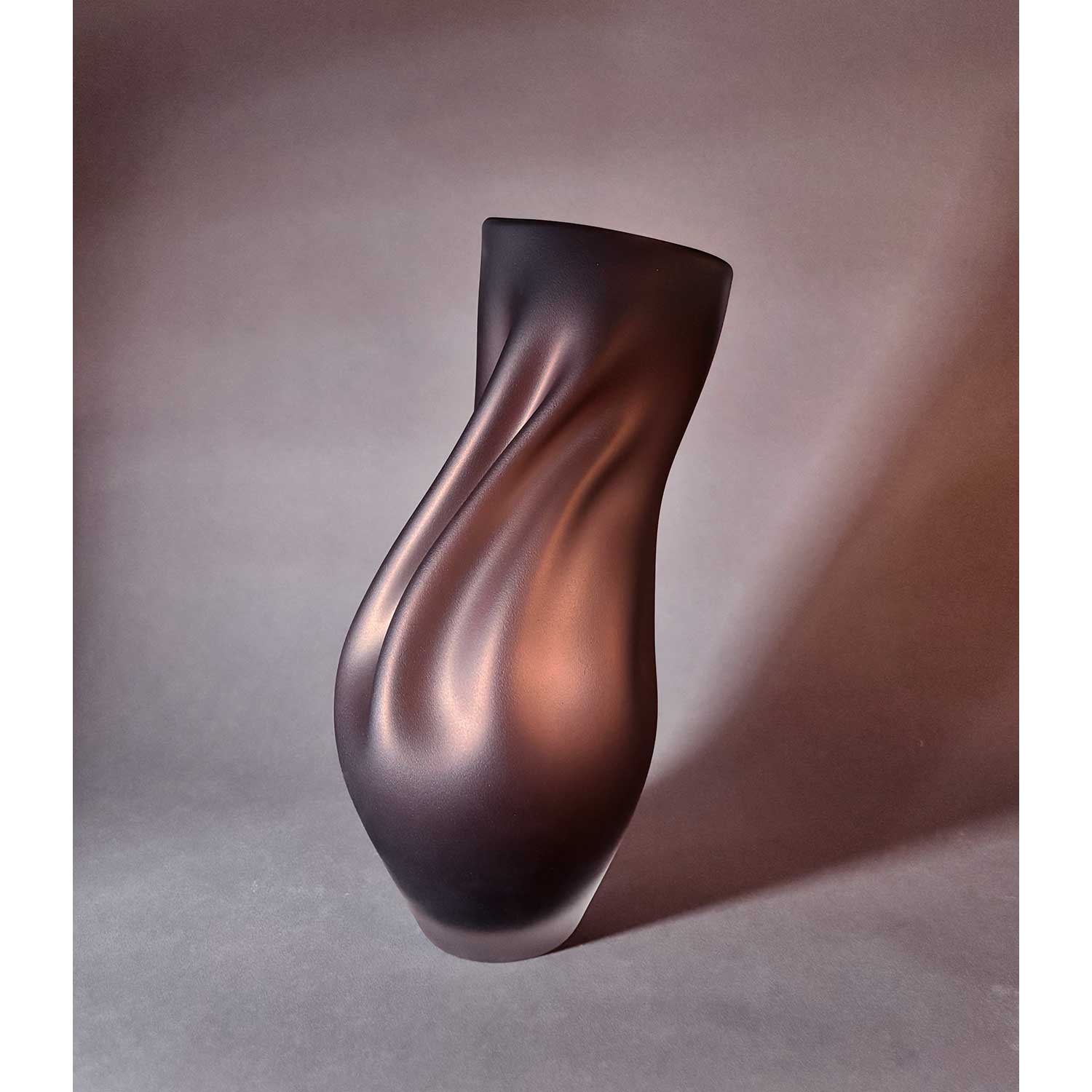 Copper Ruby Ovelle - Petroff Gallery - Glass art